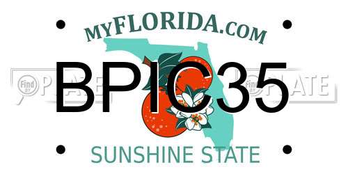 BPIC35 Florida License Plate