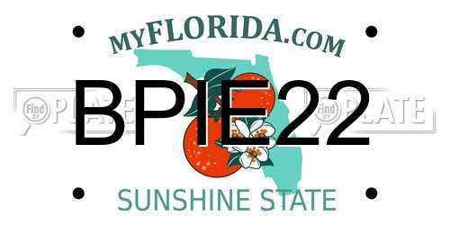 BPIE22 Florida License Plate