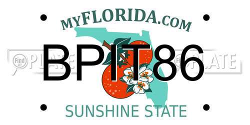 BPIT86 Florida License Plate