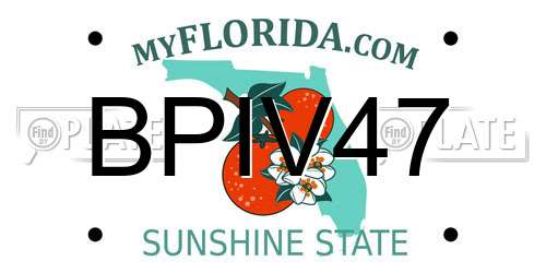 BPIV47 Florida License Plate