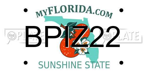 BPIZ22 Florida License Plate