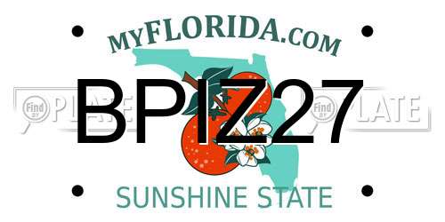 BPIZ27 Florida License Plate
