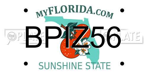 BPIZ56 Florida License Plate