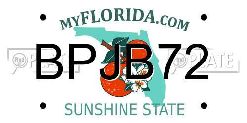 BPJB72 Florida License Plate