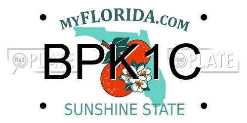 BPK1C Florida License Plate