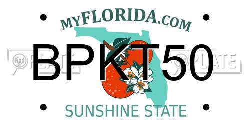 BPKT50 Florida License Plate