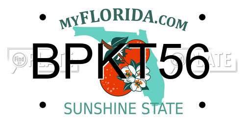 BPKT56 Florida License Plate
