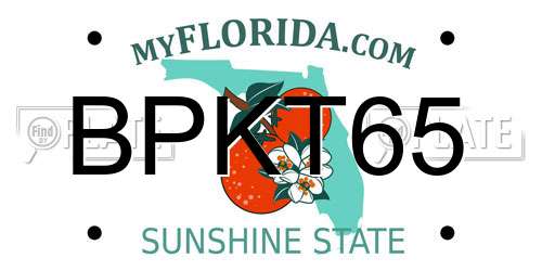 BPKT65 Florida License Plate