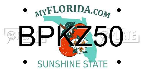 BPKZ50 Florida License Plate