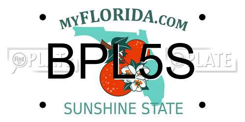 BPL5S Florida License Plate