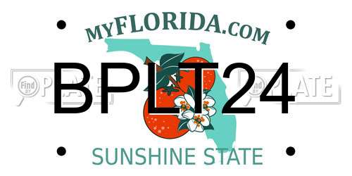 BPLT24 Florida License Plate