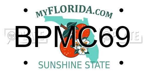 BPMC69 Florida License Plate