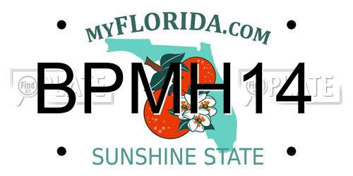 BPMH14 Florida License Plate