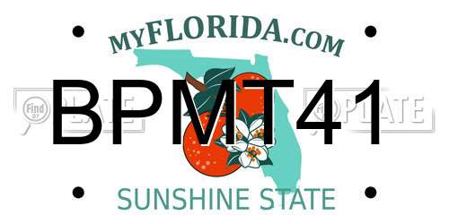 BPMT41 Florida License Plate