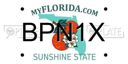 BPN1X Florida License Plate