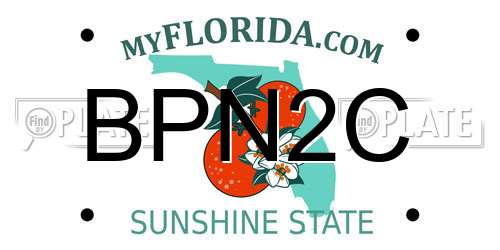 BPN2C Florida License Plate