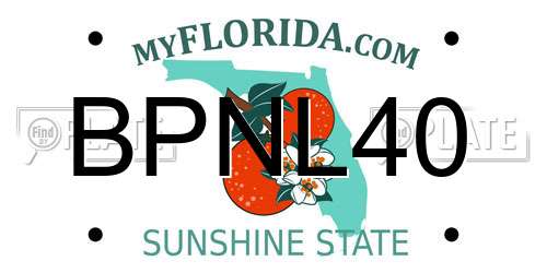 BPNL40 Florida License Plate