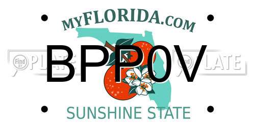 BPP0V Florida License Plate