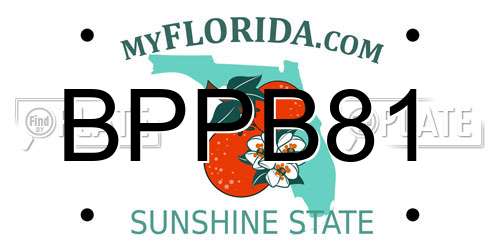 BPPB81 Florida License Plate