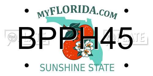 BPPH45 Florida License Plate