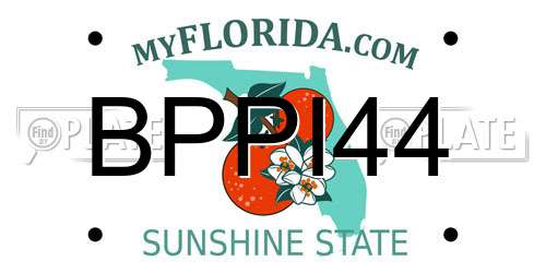 BPPI44 Florida License Plate