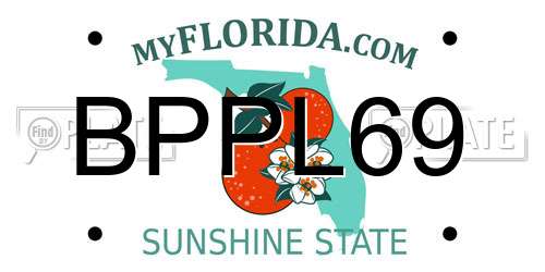 BPPL69 Florida License Plate