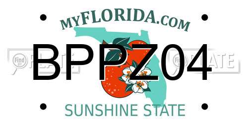 BPPZ04 Florida License Plate
