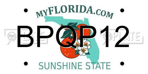 BPQP12 Florida License Plate