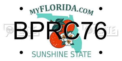 BPRC76 Florida License Plate