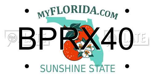 BPRX40 Florida License Plate