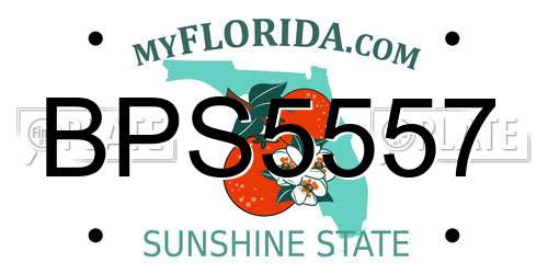 BPS5557 Florida License Plate