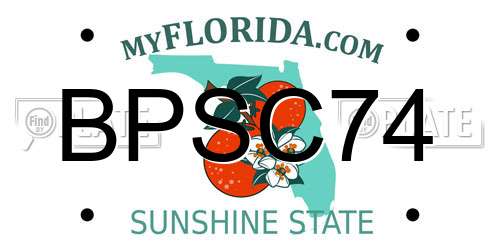 BPSC74 Florida License Plate