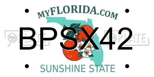 BPSX42 Florida License Plate
