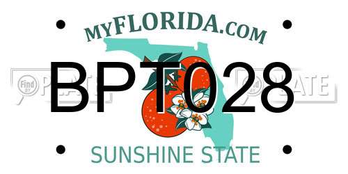 BPT028 Florida License Plate
