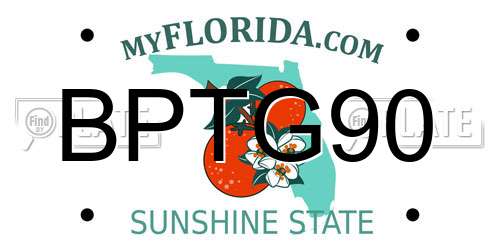 BPTG90 Florida License Plate
