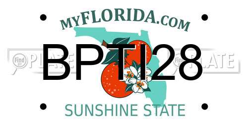 BPTI28 Florida License Plate