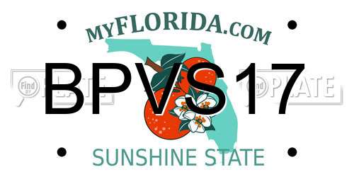 BPVS17 Florida License Plate