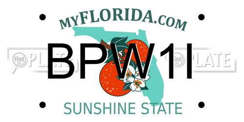 BPW1I Florida License Plate