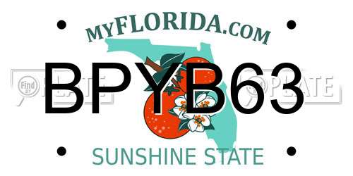 BPYB63 Florida License Plate