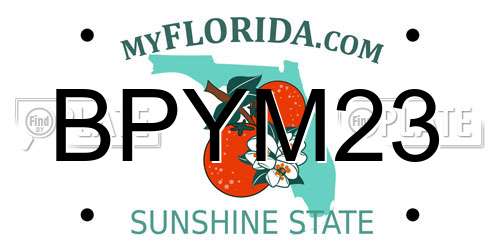 BPYM23 Florida License Plate
