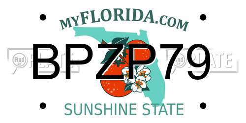 BPZP79 Florida License Plate