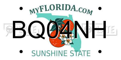 BQ04NH Florida License Plate