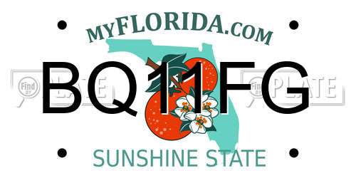 BQ11FG Florida License Plate