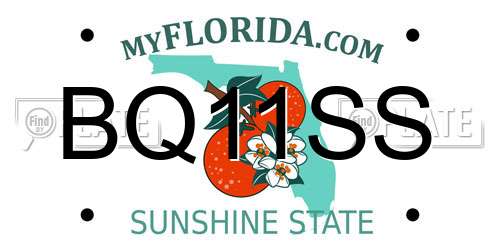 BQ11SS Florida License Plate