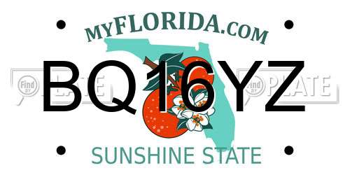 BQ16YZ Florida License Plate