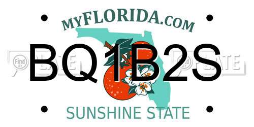 BQ1B2S Florida License Plate
