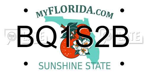 BQ1S2B Florida License Plate