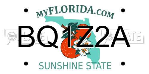 BQ1Z2A Florida License Plate