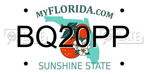BQ20PP Florida License Plate