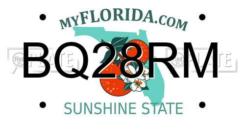 BQ28RM Florida License Plate